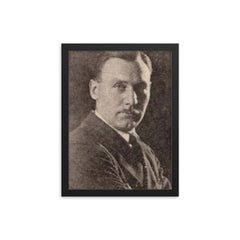 Alan Crosland framed print on a plain backdrop in size 12"x16".