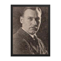 Alan Crosland framed print on a plain backdrop in size 18"x24".