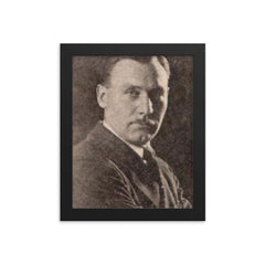 Alan Crosland framed print on a plain backdrop in size 8"x10".