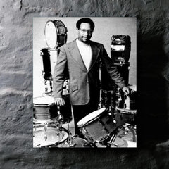 Alan Dawson metal print mockup