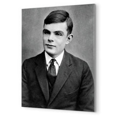Alan Turing metal print mockup
