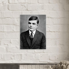 Alan Turing metal print mockup