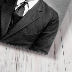 Alan Turing metal print mockup