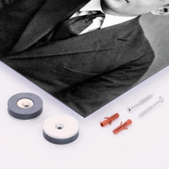 Alan Turing metal print mockup