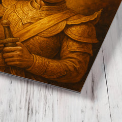 Alaungpaya unifier king portrait metal print mockup