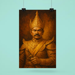Alaungpaya unifier king portrait poster 6