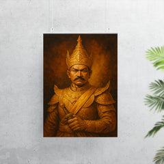 Alaungpaya unifier king portrait poster 7