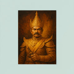 Alaungpaya unifier king portrait poster 8
