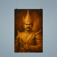 Alaungpaya unifier king portrait poster 9