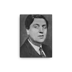 Alban Berg canvas print on a plain backdrop in size 12"x16".