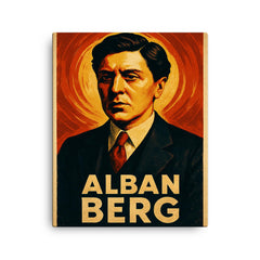 Alban Berg canvas print on a plain backdrop in size 16"x20".