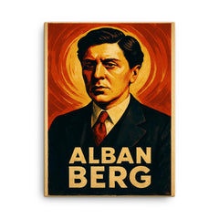 Alban Berg canvas print on a plain backdrop in size 18"x24".
