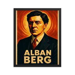 Alban Berg framed print on a plain backdrop in size 16"x20".