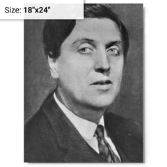 Alban Berg metal print on a plain backdrop in size 18"x24".