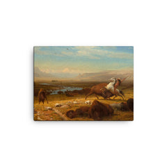 Albert Bierstadt Landscape Painting canvas print on a plain backdrop in size 12"x16".
