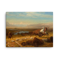 Albert Bierstadt Landscape Painting canvas print on a plain backdrop in size 18"x24".