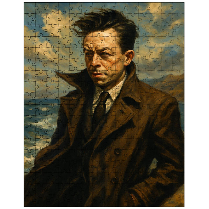 Albert Camus in an Algerian seascape wind jigsaw puzzle