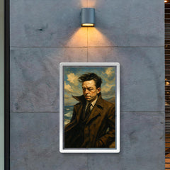 Albert Camus in an Algerian seascape wind poster 2
