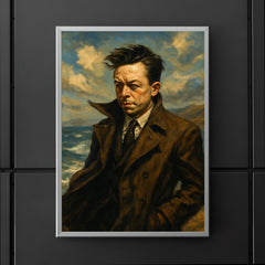 Albert Camus in an Algerian seascape wind poster 5