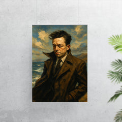Albert Camus in an Algerian seascape wind poster 7