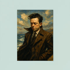Albert Camus in an Algerian seascape wind poster 8