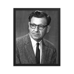 Albert Ghiorso framed print on a plain backdrop in size 16"x20".