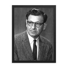 Albert Ghiorso framed print on a plain backdrop in size 18"x24".