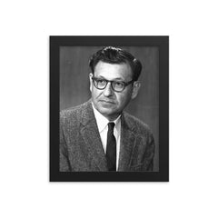 Albert Ghiorso framed print on a plain backdrop in size 8"x10".