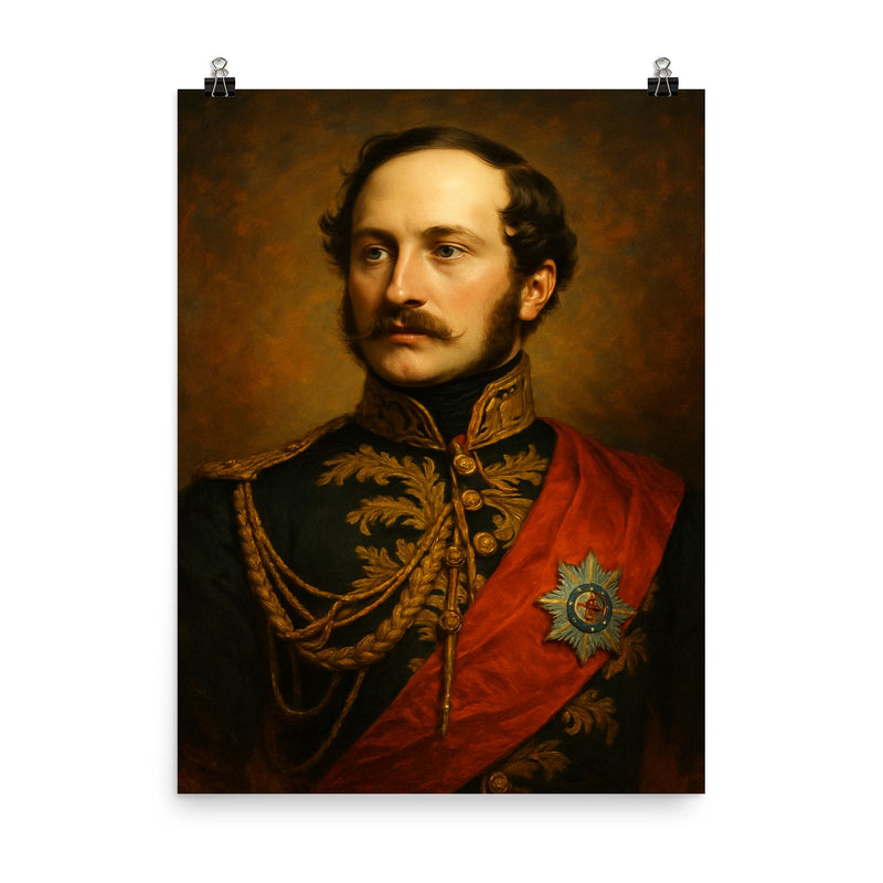 Albert Prince Consort poster on a plain backdrop in size 8