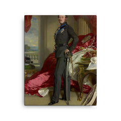Albert, Prince Consort canvas print on a plain backdrop in size 16"x20".