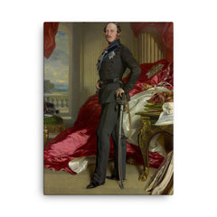 Albert, Prince Consort canvas print on a plain backdrop in size 18"x24".