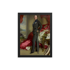 Albert, Prince Consort framed print on a plain backdrop in size 12"x16".