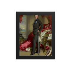 Albert, Prince Consort framed print on a plain backdrop in size 8"x10".