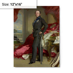 Albert, Prince Consort metal print on a plain backdrop in size 12"x16".