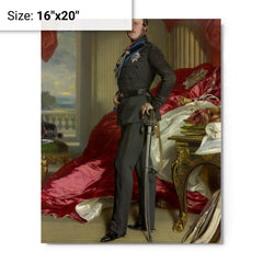 Albert, Prince Consort metal print on a plain backdrop in size 16"x20".