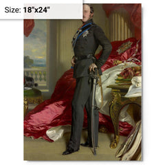 Albert, Prince Consort metal print on a plain backdrop in size 18"x24".