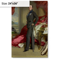 Albert, Prince Consort metal print on a plain backdrop in size 24"x36".