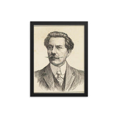 Alberto de Oliveira framed print on a plain backdrop in size 12"x16".