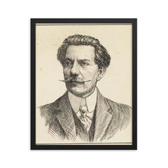 Alberto de Oliveira framed print on a plain backdrop in size 16"x20".