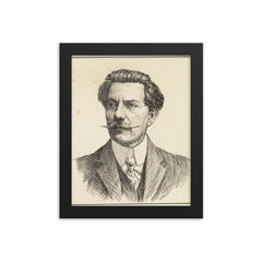 Alberto de Oliveira framed print on a plain backdrop in size 8"x10".