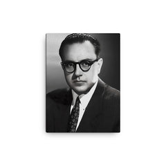 Alberto Ginastera canvas print on a plain backdrop in size 12"x16".