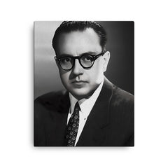 Alberto Ginastera canvas print on a plain backdrop in size 16"x20".