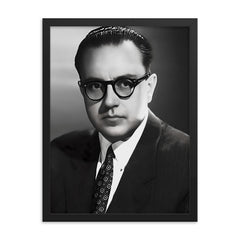 Alberto Ginastera framed print on a plain backdrop in size 18"x24".