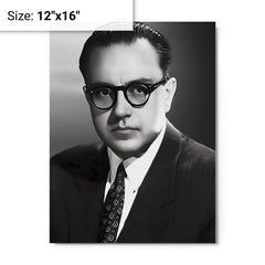 Alberto Ginastera metal print on a plain backdrop in size 12"x16".