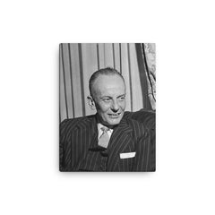 Alberto Lleras Camargo canvas print on a plain backdrop in size 12"x16".