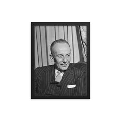 Alberto Lleras Camargo framed print on a plain backdrop in size 12"x16".