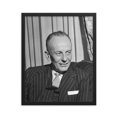 Alberto Lleras Camargo framed print on a plain backdrop in size 16"x20".