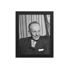 Alberto Lleras Camargo framed print on a plain backdrop in size 8"x10".