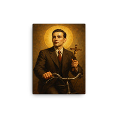 Alberto Marvelli canvas print on a plain backdrop in size 12"x16".