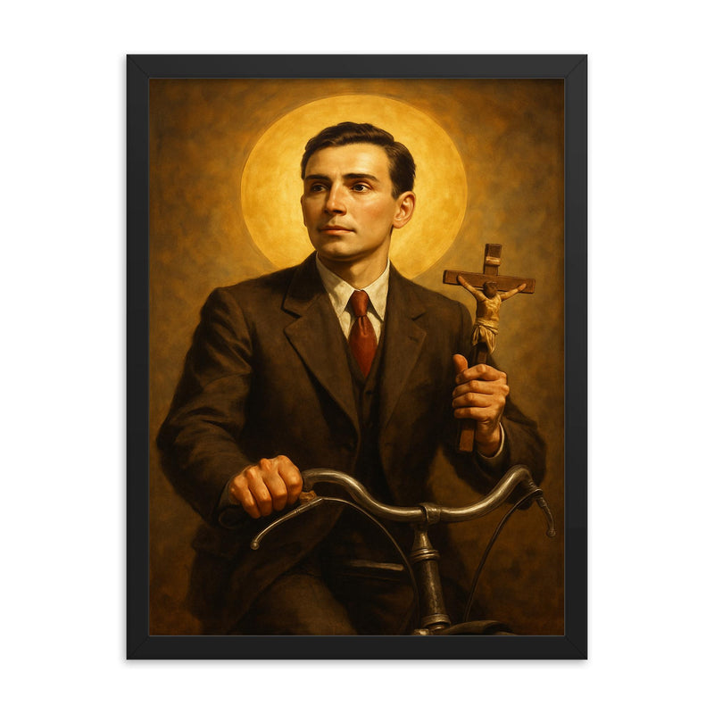 Alberto Marvelli framed print on a plain backdrop in size 18